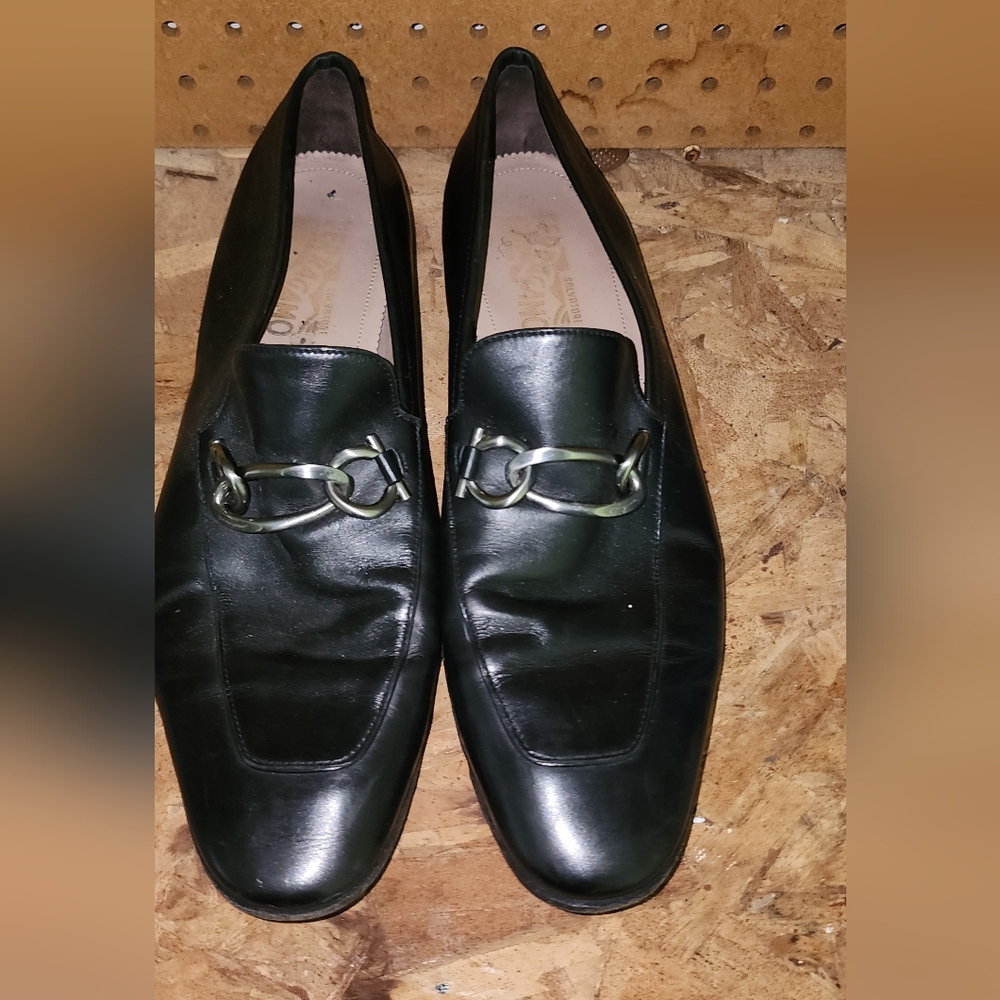 Black Salvatore Ferragammo Loafers Men's Size 11D